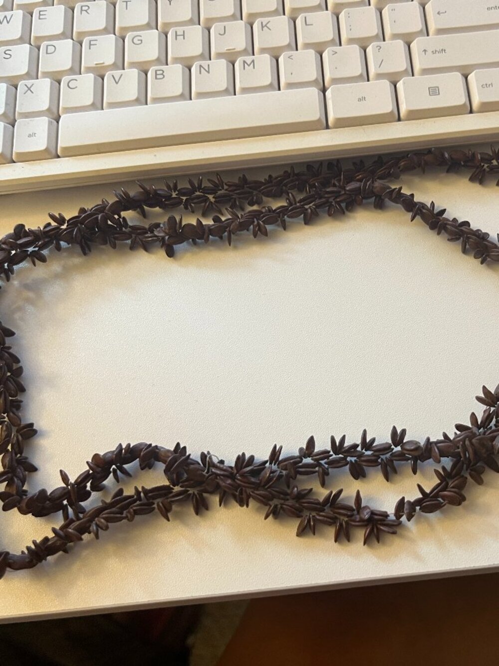 Brown Natural Seed Pod Necklace – Extra Long Lightweight Boho Style